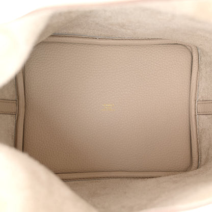 Hermes Taurillon Clemence Picotin Lock 22 MM Beton 5 of 10