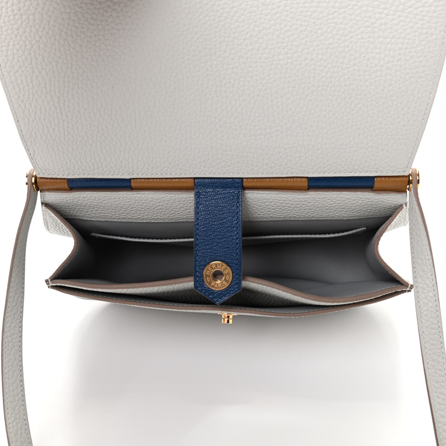 Hermes Taurillon Clemence Chevre Mysore Saut 25 Gris Perle 5 of 11