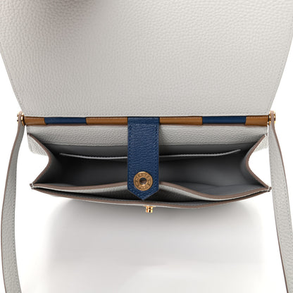Hermes Taurillon Clemence Chevre Mysore Saut 25 Gris Perle 5 of 11