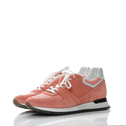Louis Vuitton Nubuck Suede Run Away Sneakers 38.5 Pink 3 of 8