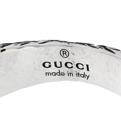 Gucci Sterling Silver Interlocking GG Signet Ring 61 9.75 4 of 4