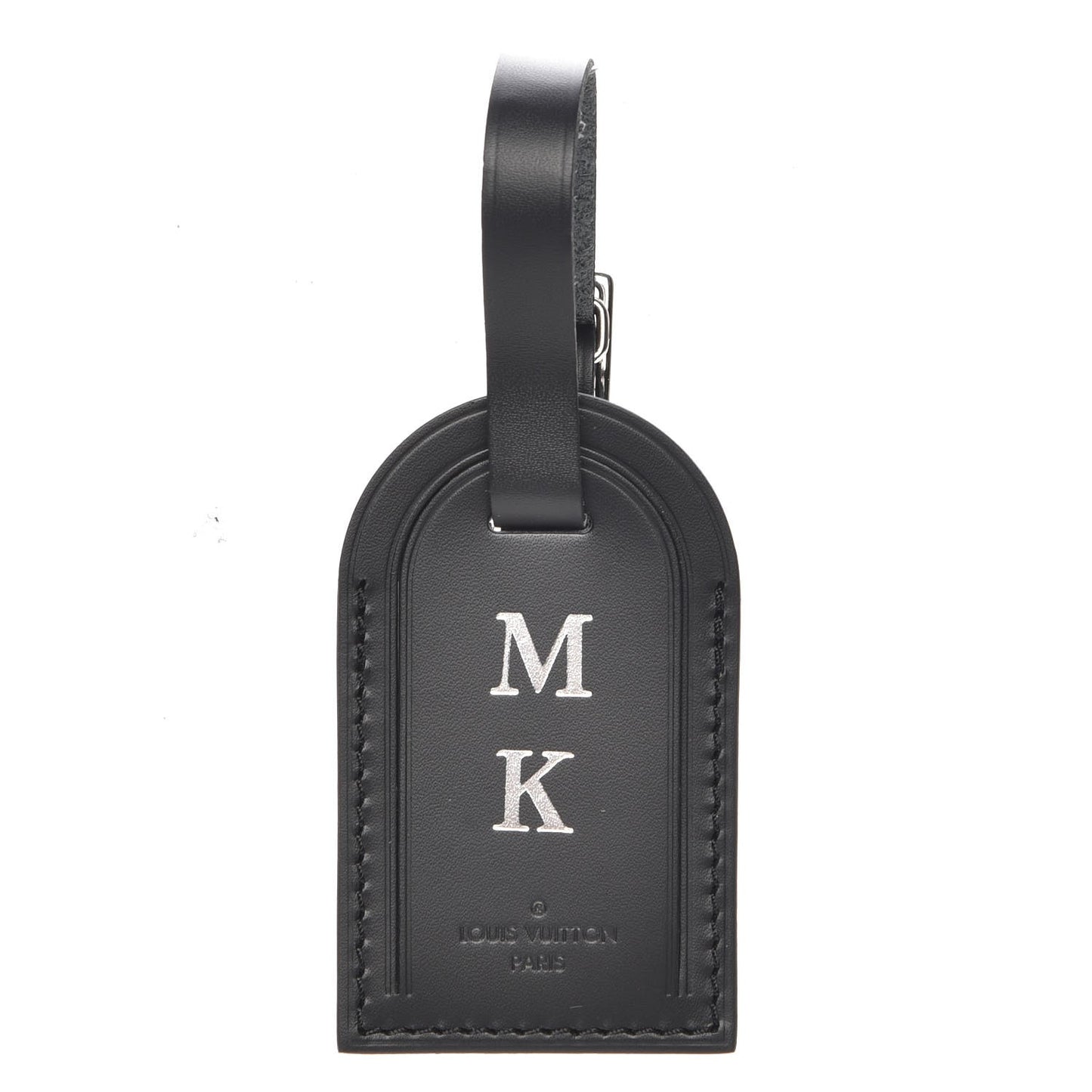 Calfskin Luggage Tag Black