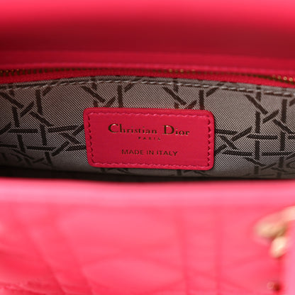 Christian Dior Lambskin Cannage Small My ABCDior Lady Dior Fraise 6 of 9