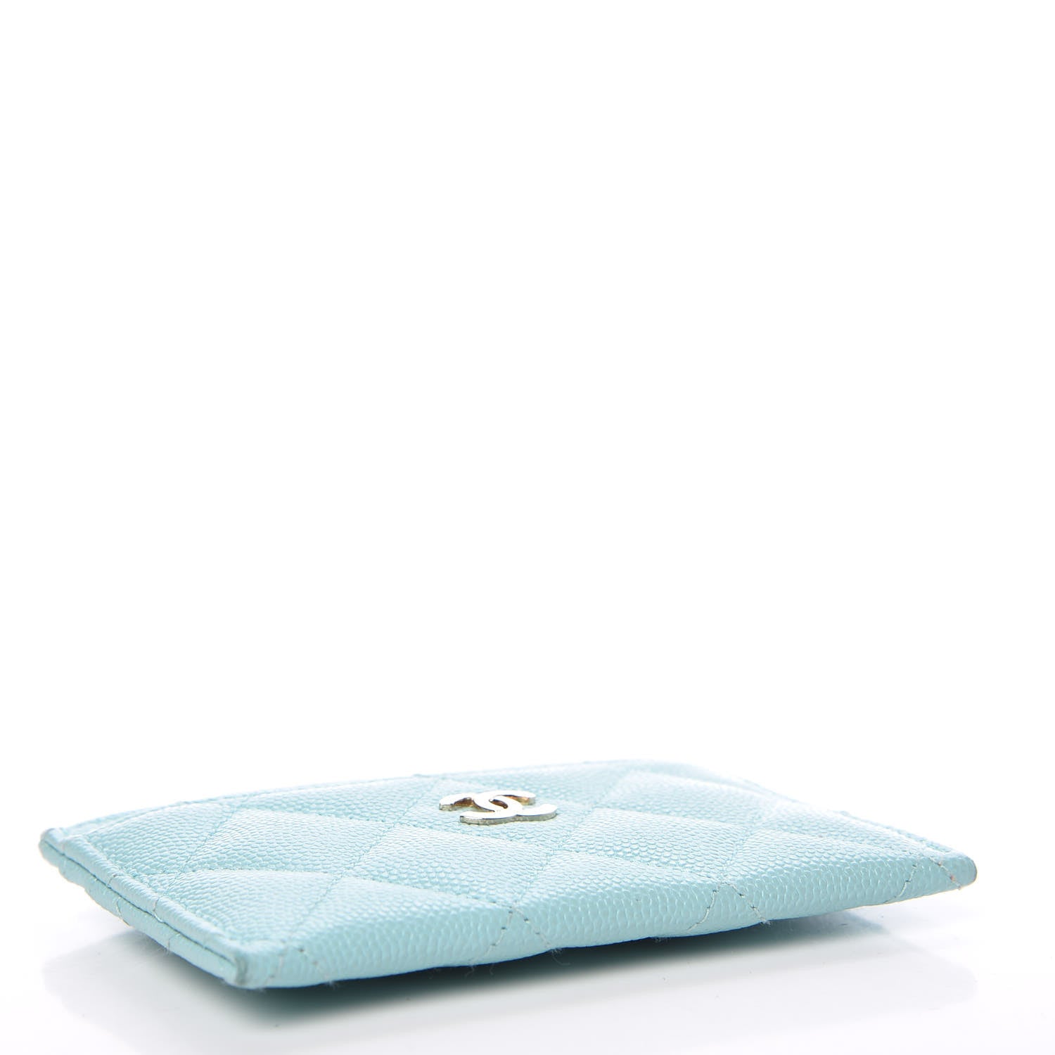 Chanel Caviar Quilted Card Holder Light Blue 4 of 11