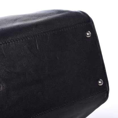 Fendi Goatskin Large Peekaboo Iconic Satchel Black Lampone 11 of 13