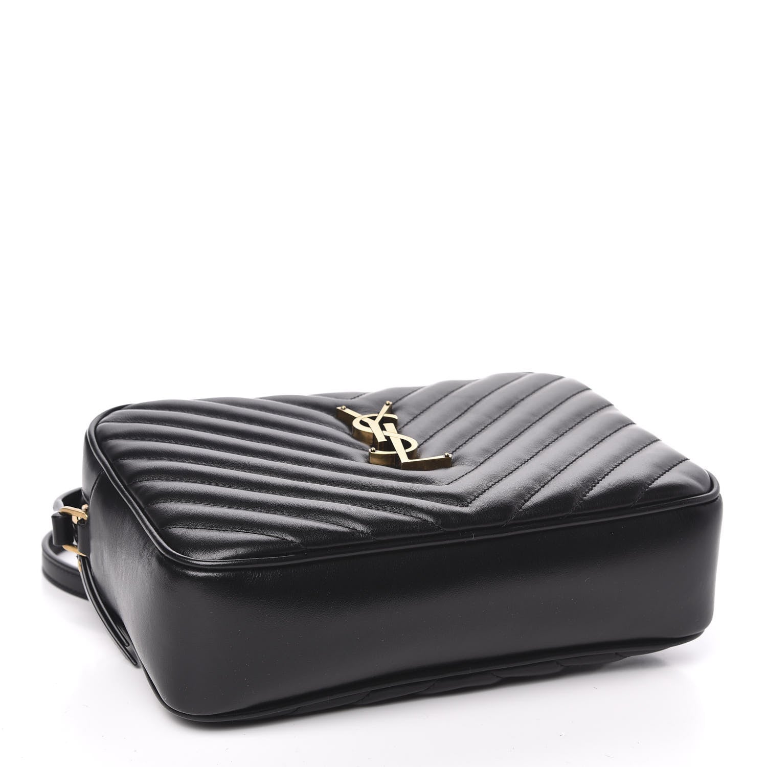 Saint Laurent Calfskin Matelasse Monogram Lou Camera Bag Black 4 of 10