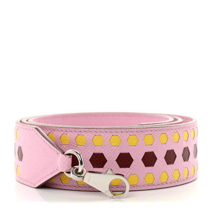 Hermes Epsom 30mm Hexagone Tressage Shoulder Strap Mauve Sylvestre Rouge H Jaune de Naples 1 of 7