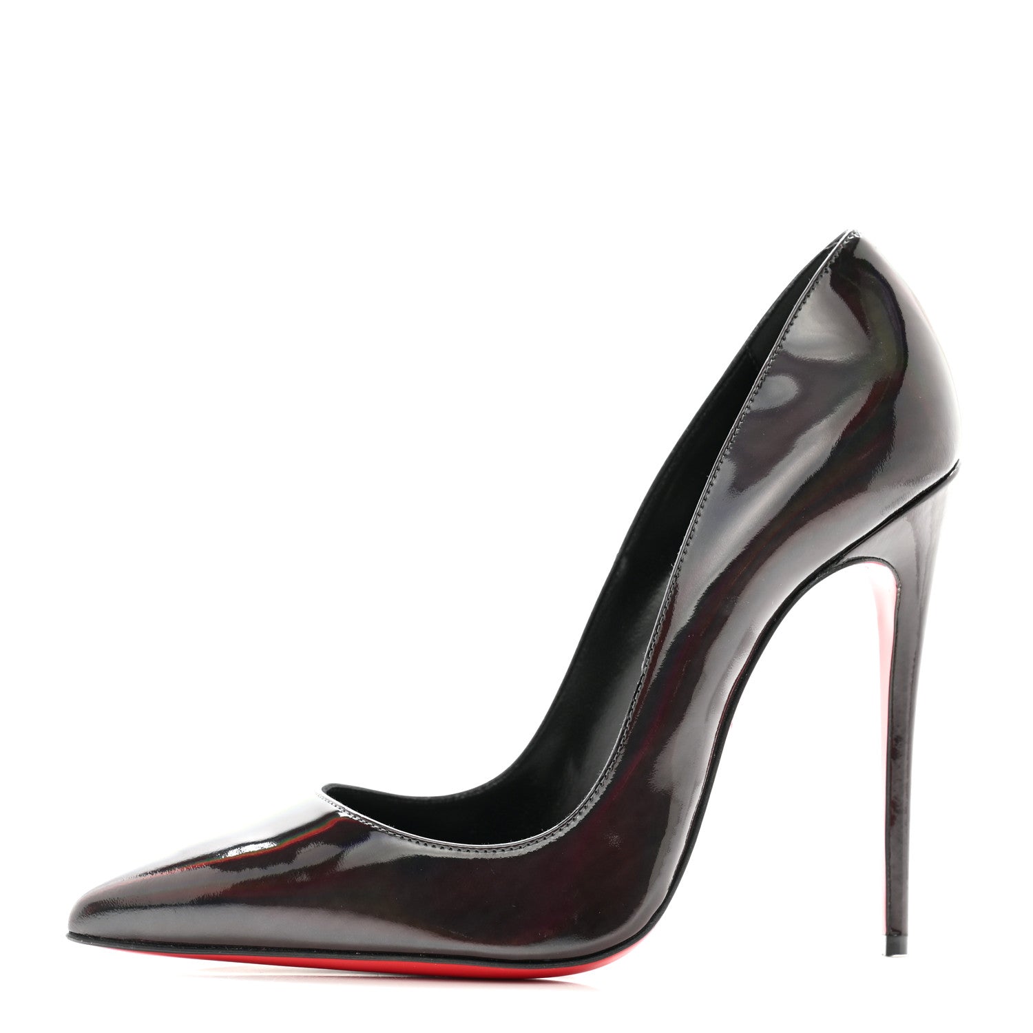 Christian Louboutin Metallic Patent Psychic So Kate 120 Pumps 37.5 Black 1 of 7