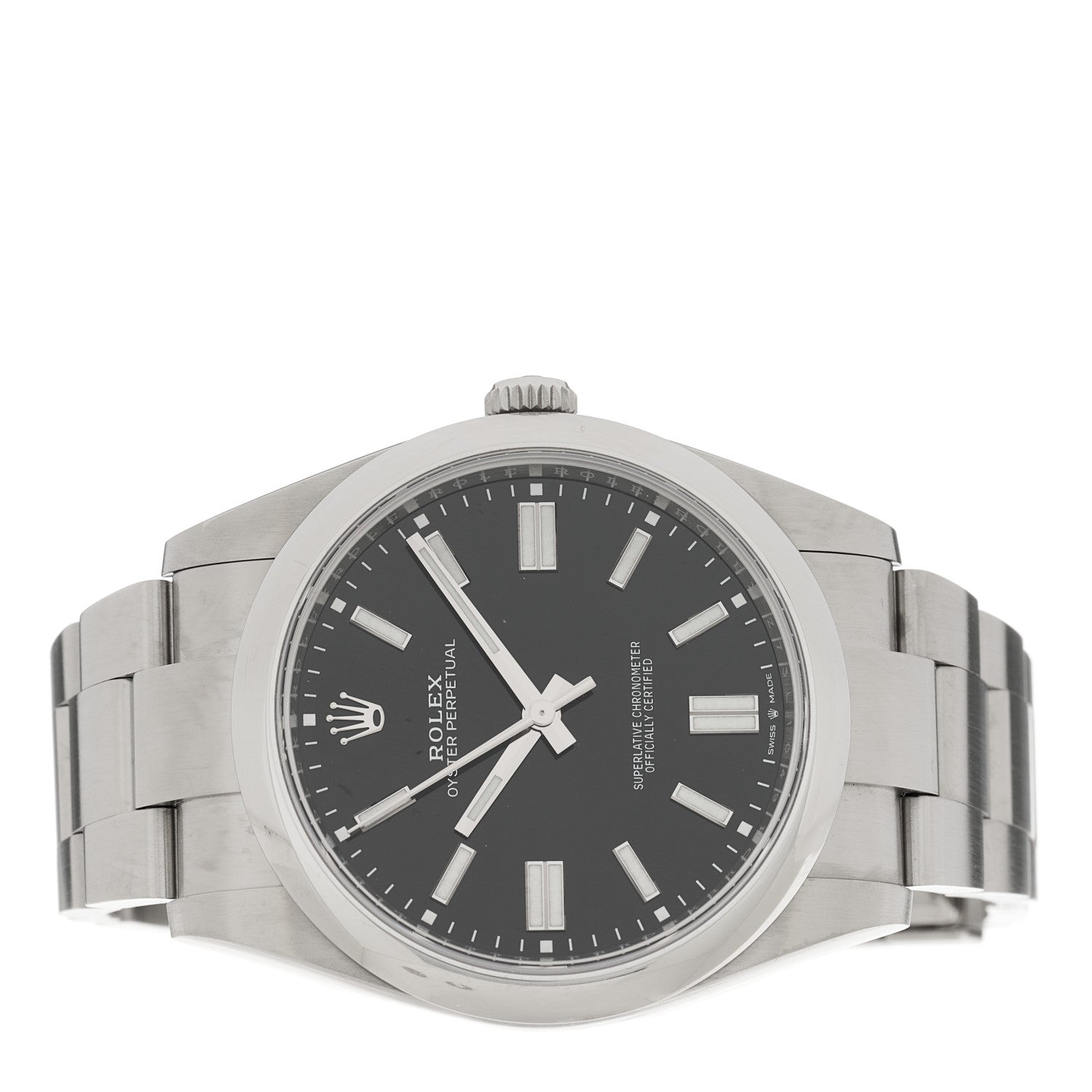 Rolex Stainless Steel 41mm Oyster Perpetual Watch Bright Black 124300 2 of 4