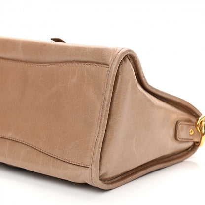 Miu Miu Vitello Shine Zip Tote Cammeo 10 of 10