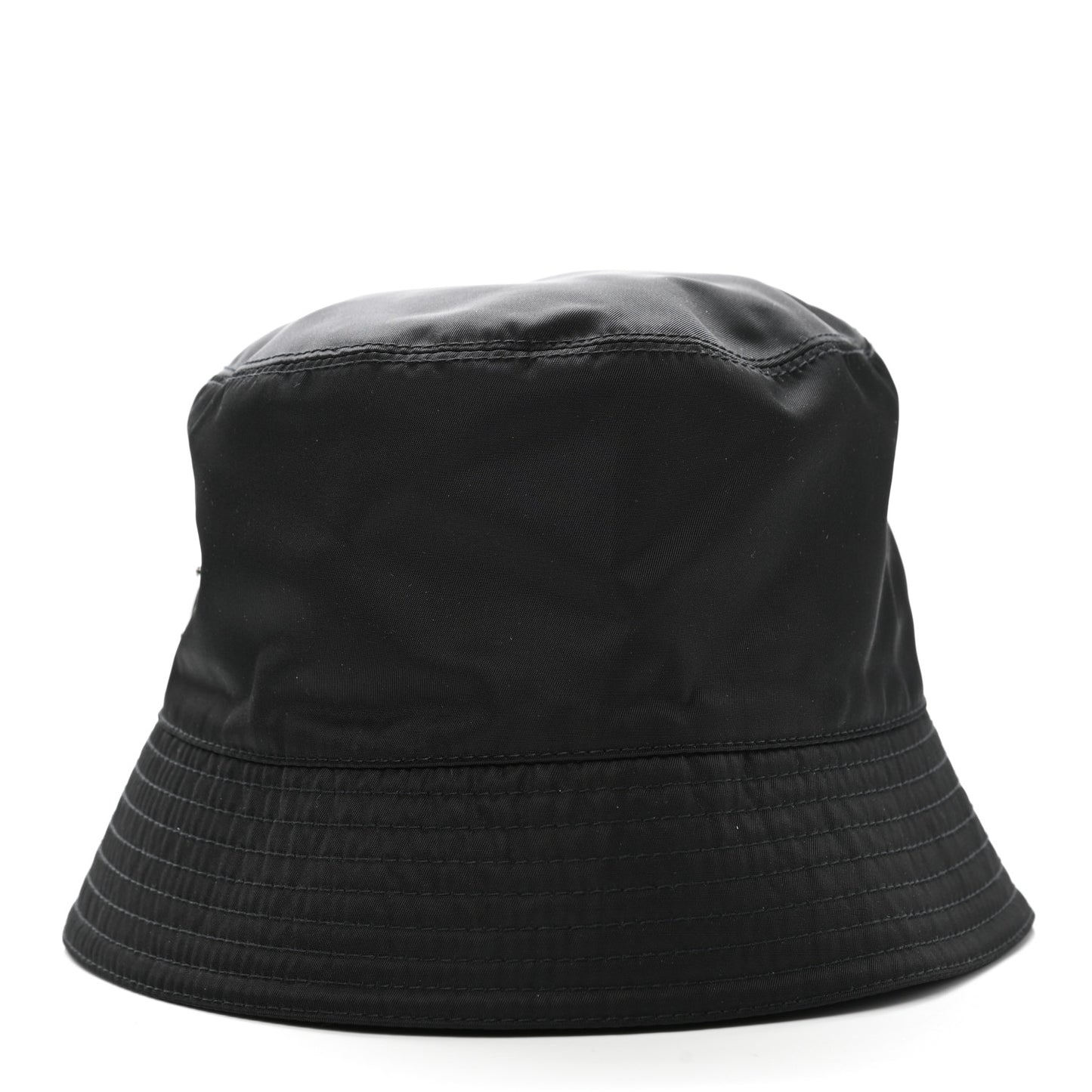 Re-Nylon Metal Triangle Logo Mens Bucket Hat L Black