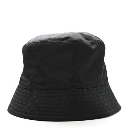 Prada Re-Nylon Metal Triangle Logo Mens Bucket Hat L Black 4 of 8