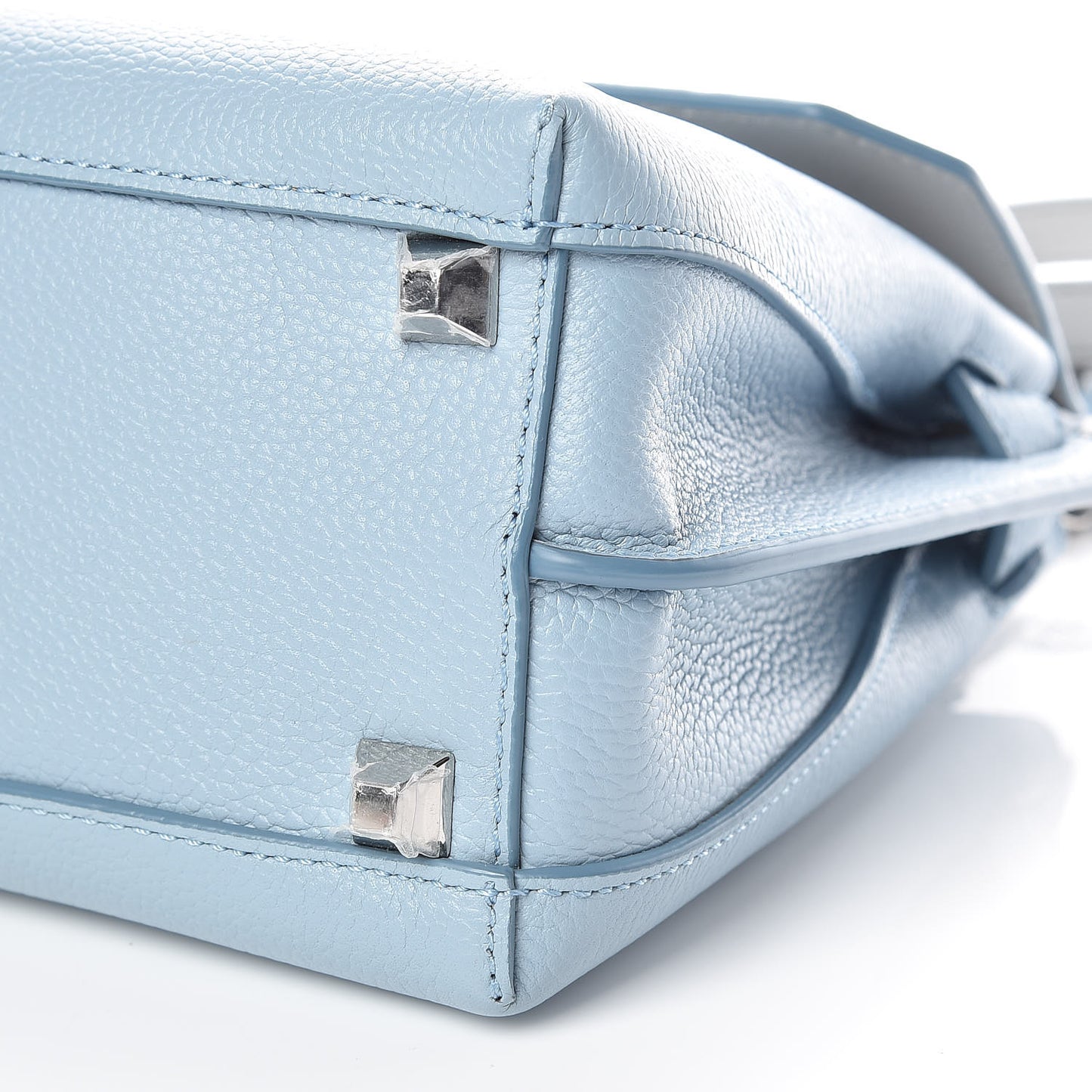 Grained Calfskin Small Milla Crossbody Sky Blue