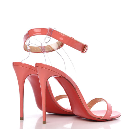 Christian Louboutin Shiny Nappa PVC Jonatina 100 Sandals 40 Pink 4 of 7