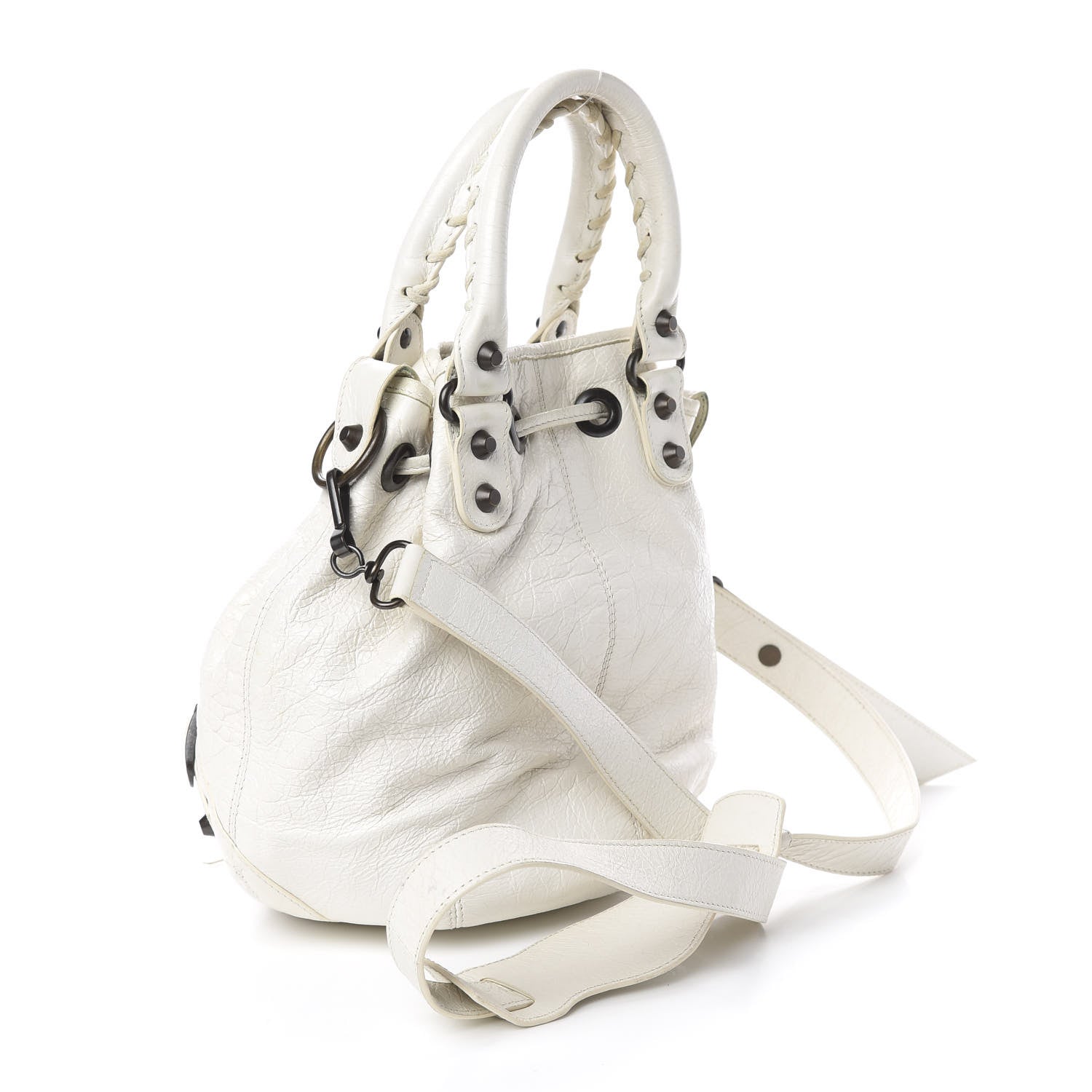 Balenciaga Agneau Classic Hardware Mini Pompon Ivory 2 of 14