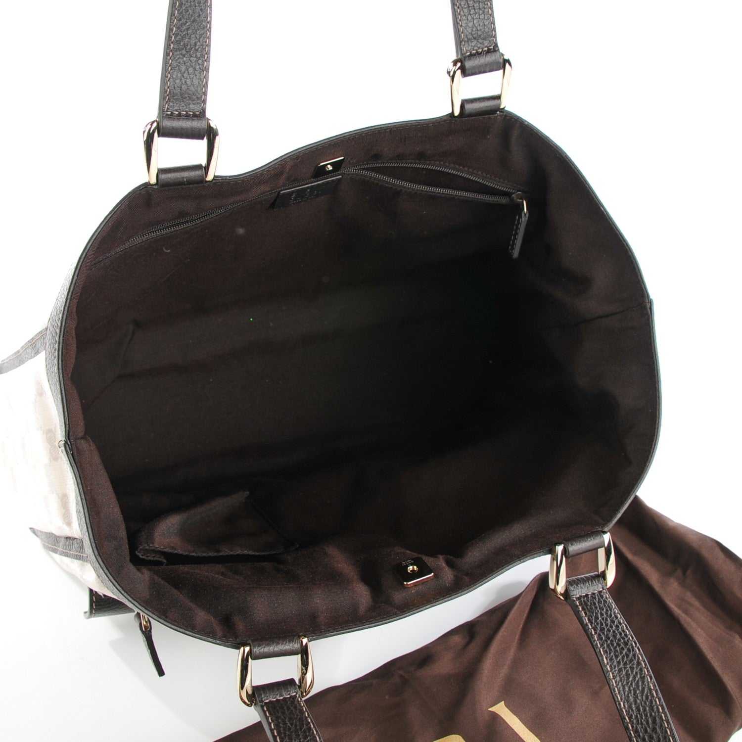 Gucci Crystal Monogram Abbey D Ring Tote Dark Brown 5 of 7