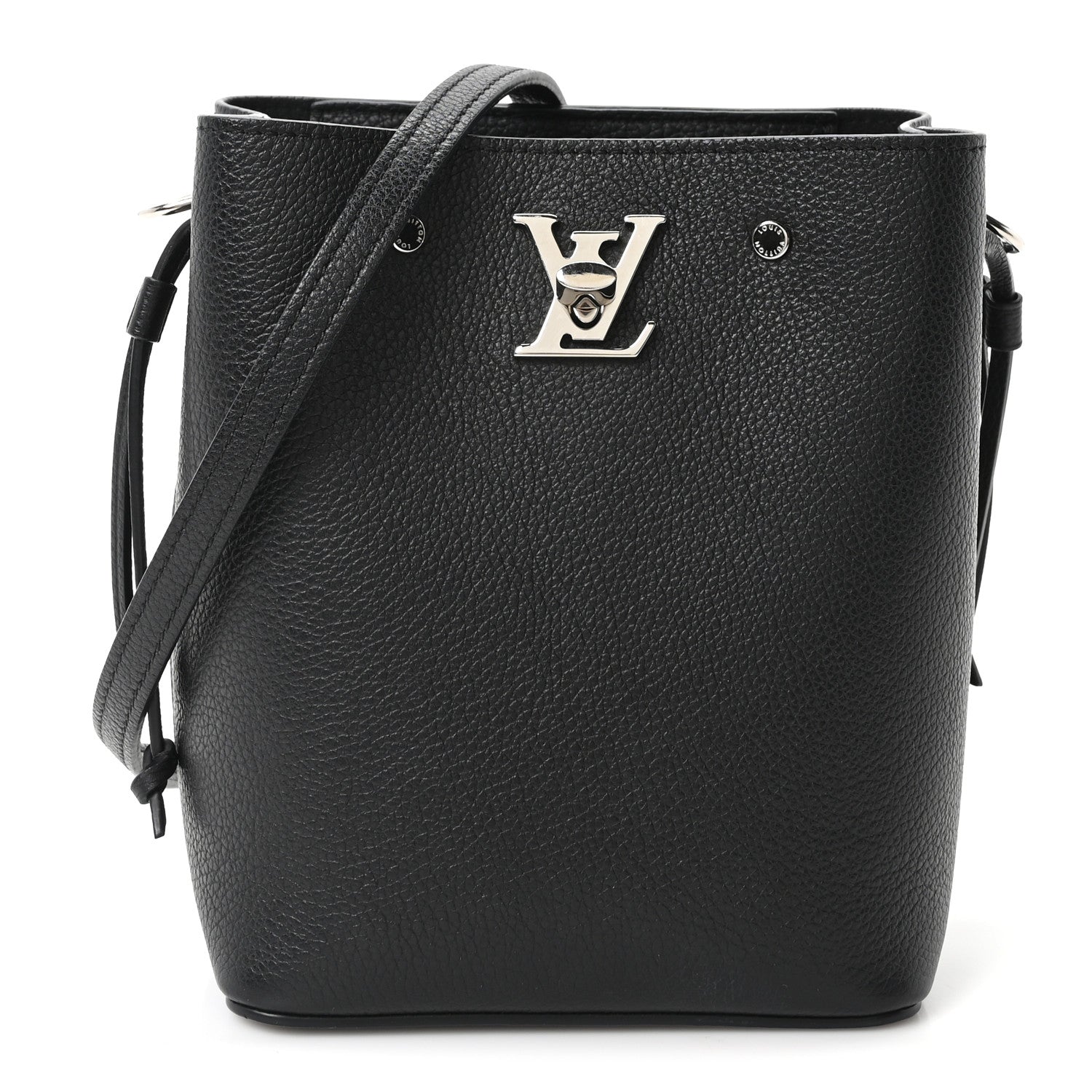 Louis Vuitton Calfskin Nano Lockme Bucket Black 1 of 8