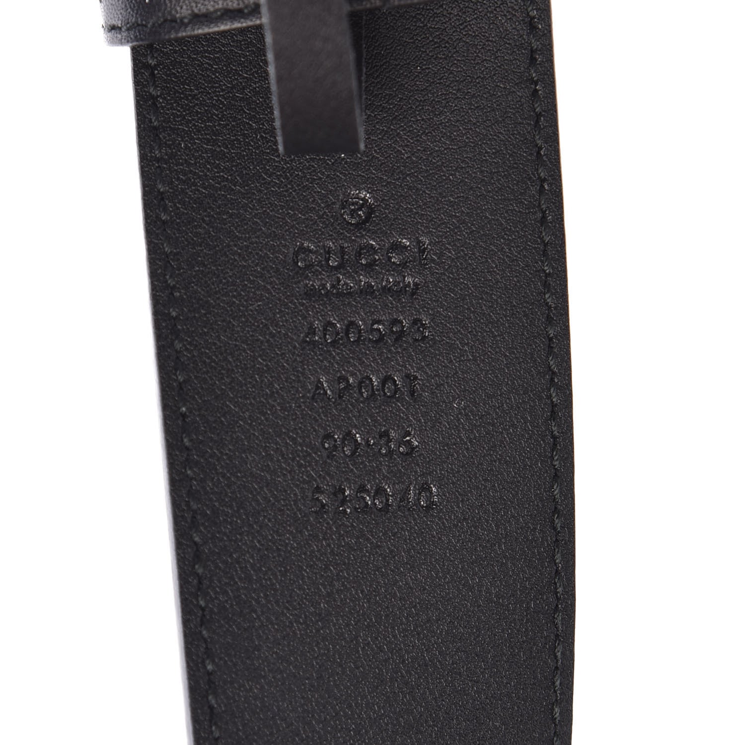 Gucci Calfskin Double G 40mm Belt 90 36 Black 6 of 6