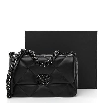 Chanel Lambskin Quilted Medium Chanel 19 Flap So Black 10 of 10