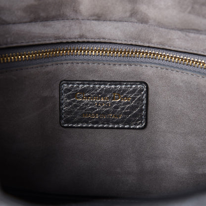 Christian Dior Metallic Grained Calfskin Cannage Medium Supple Lady Dior Silver 7 of 8