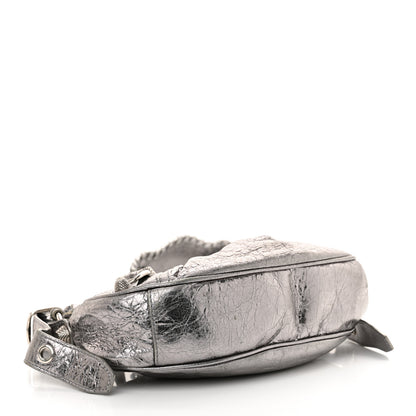 Balenciaga Metallic Agneau Arena Le Cagole Shoulder Bag XS Silver 5 of 14