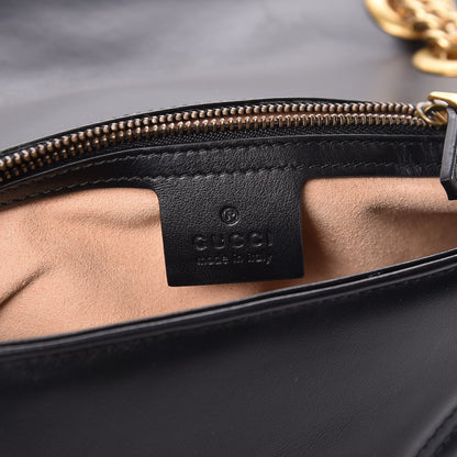 Gucci Calfskin Matelasse Small GG Marmont Shoulder Bag Black 6 of 10