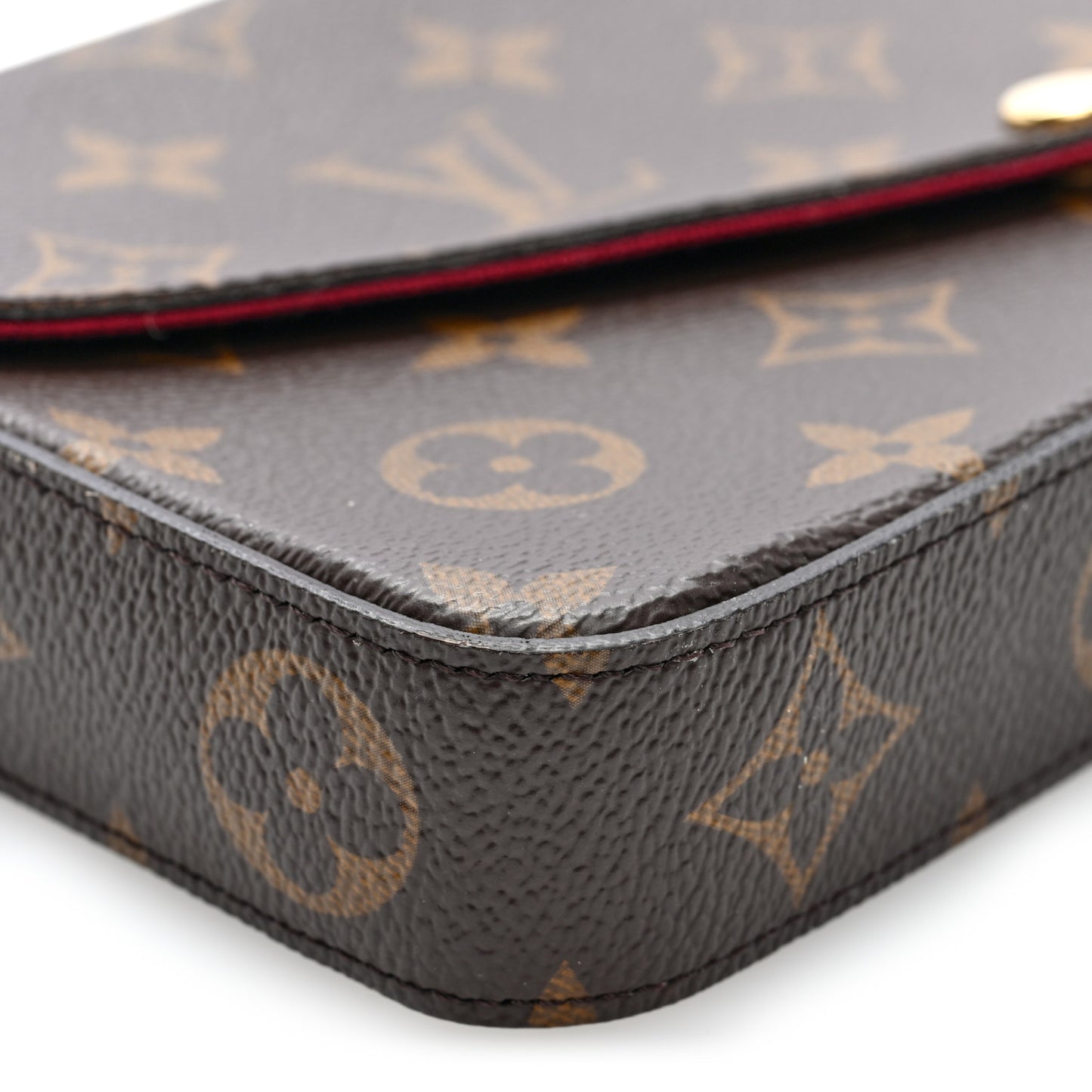 Monogram Pochette Felicie Chain Wallet Fuchsia