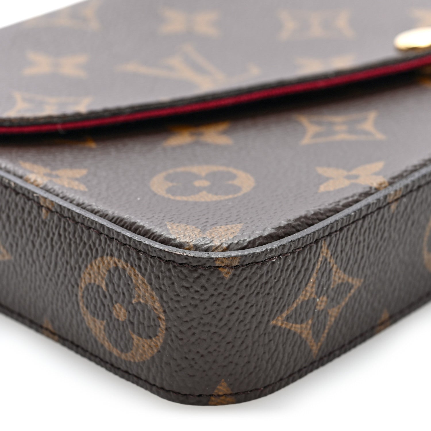 Louis Vuitton Monogram Pochette Felicie Chain Wallet Fuchsia 9 of 10