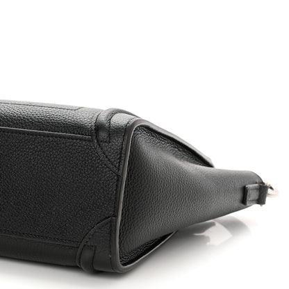 Celine Drummed Calfskin Nano Luggage Black 10 of 15