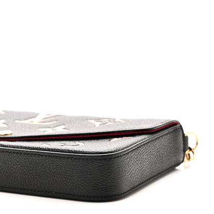 Louis Vuitton Empreinte Monogram Giant Felicie Pochette Black Beige 10 of 11