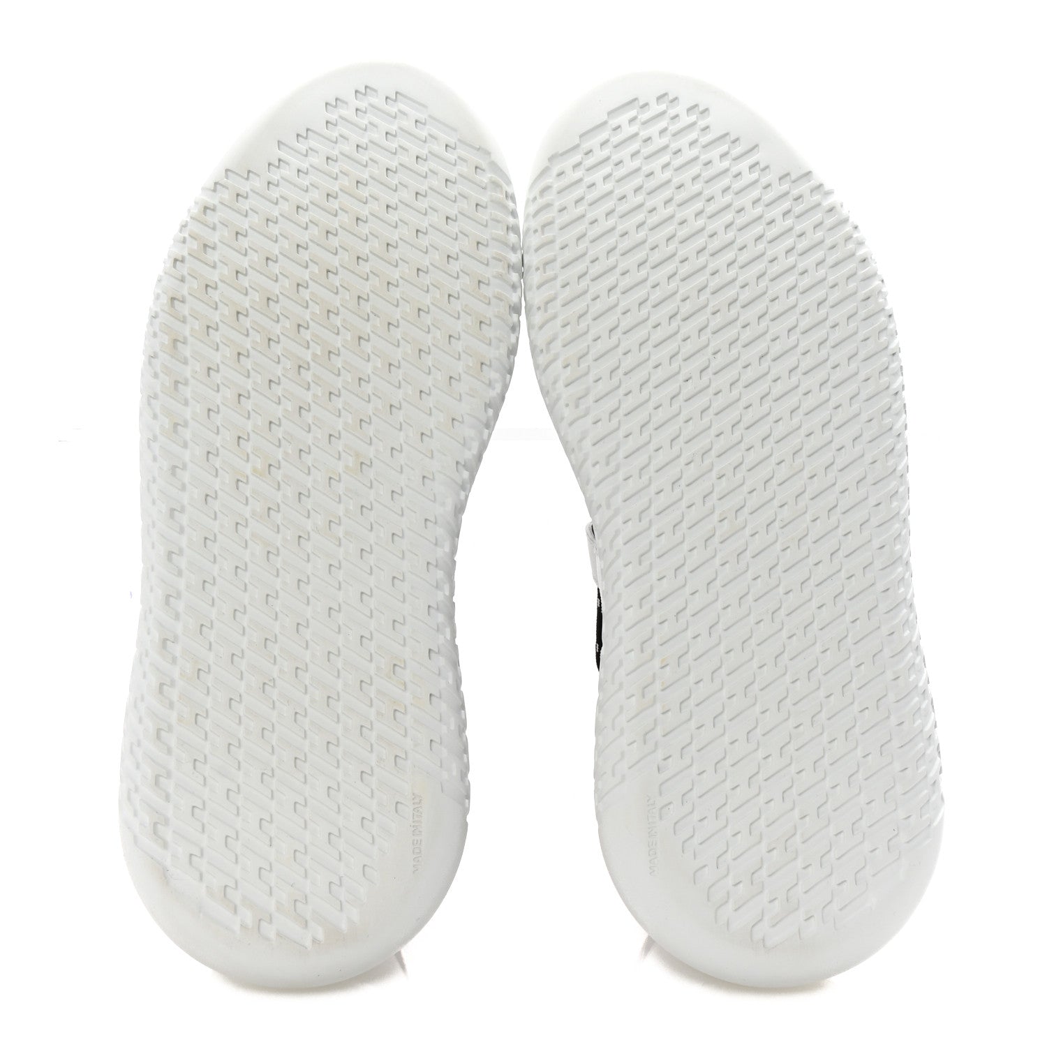 Hermes Technical Canvas Calfskin Womens Duel Sneakers 36.5 White Black 6 of 9