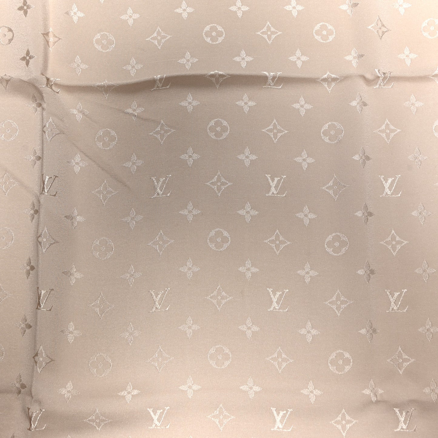Silk Monogram Shawl Beige