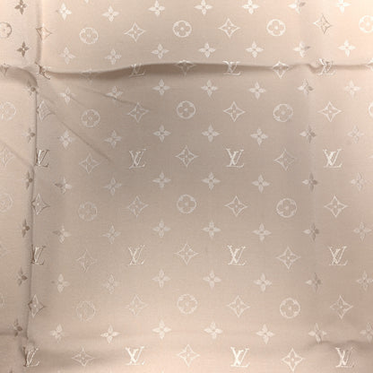 Louis Vuitton Silk Monogram Shawl Beige 4 of 4