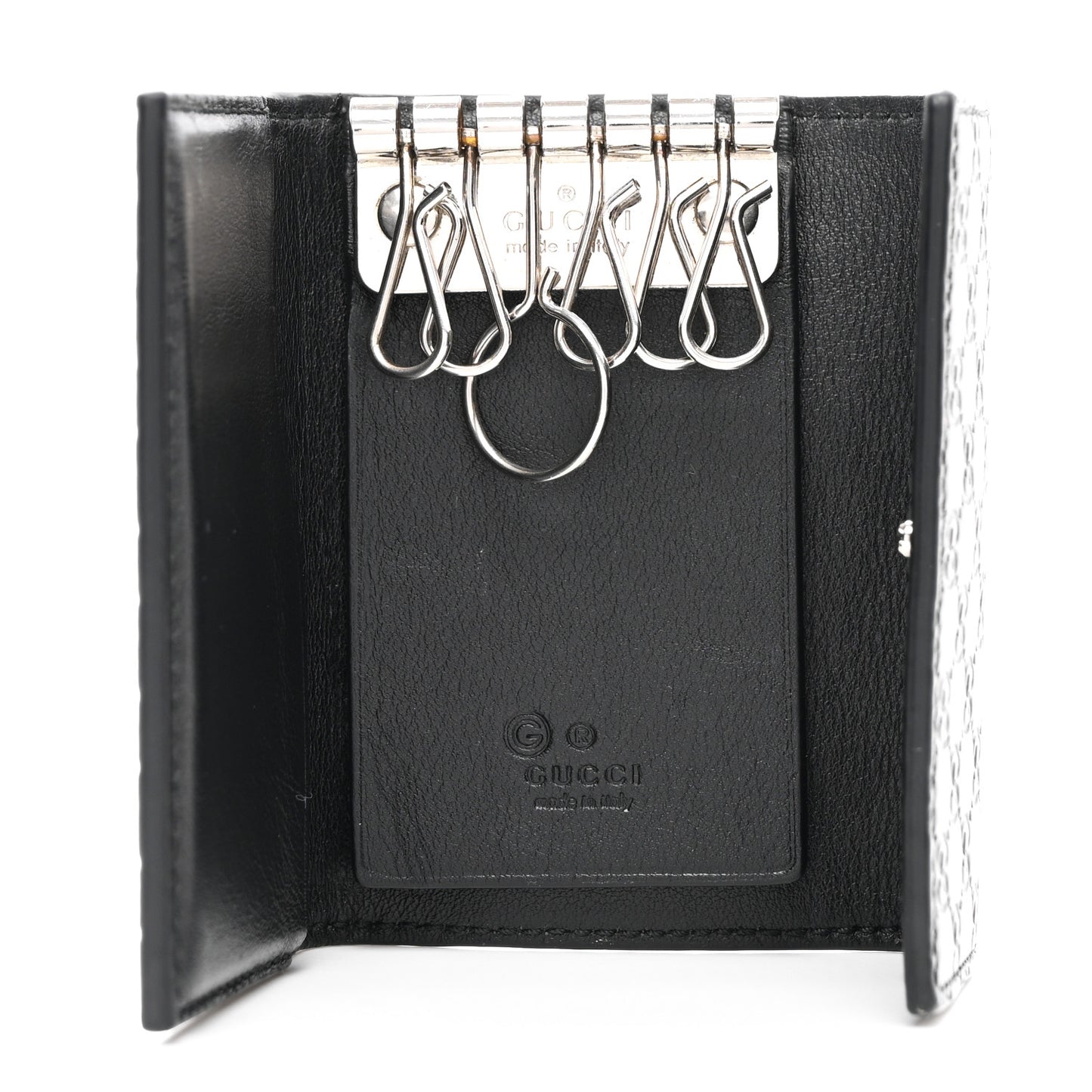 Guccissima 6 Key Holder Case Black
