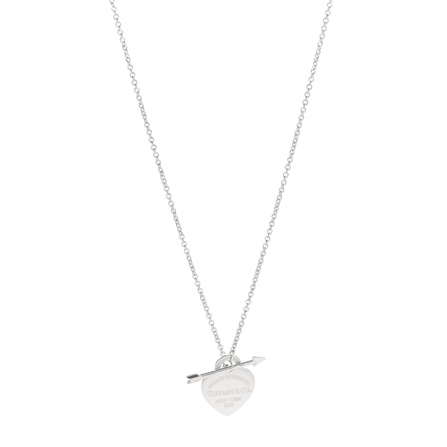 Tiffany Sterling Silver Return to Tiffany Lovestruck Pendant Necklace 1 of 6
