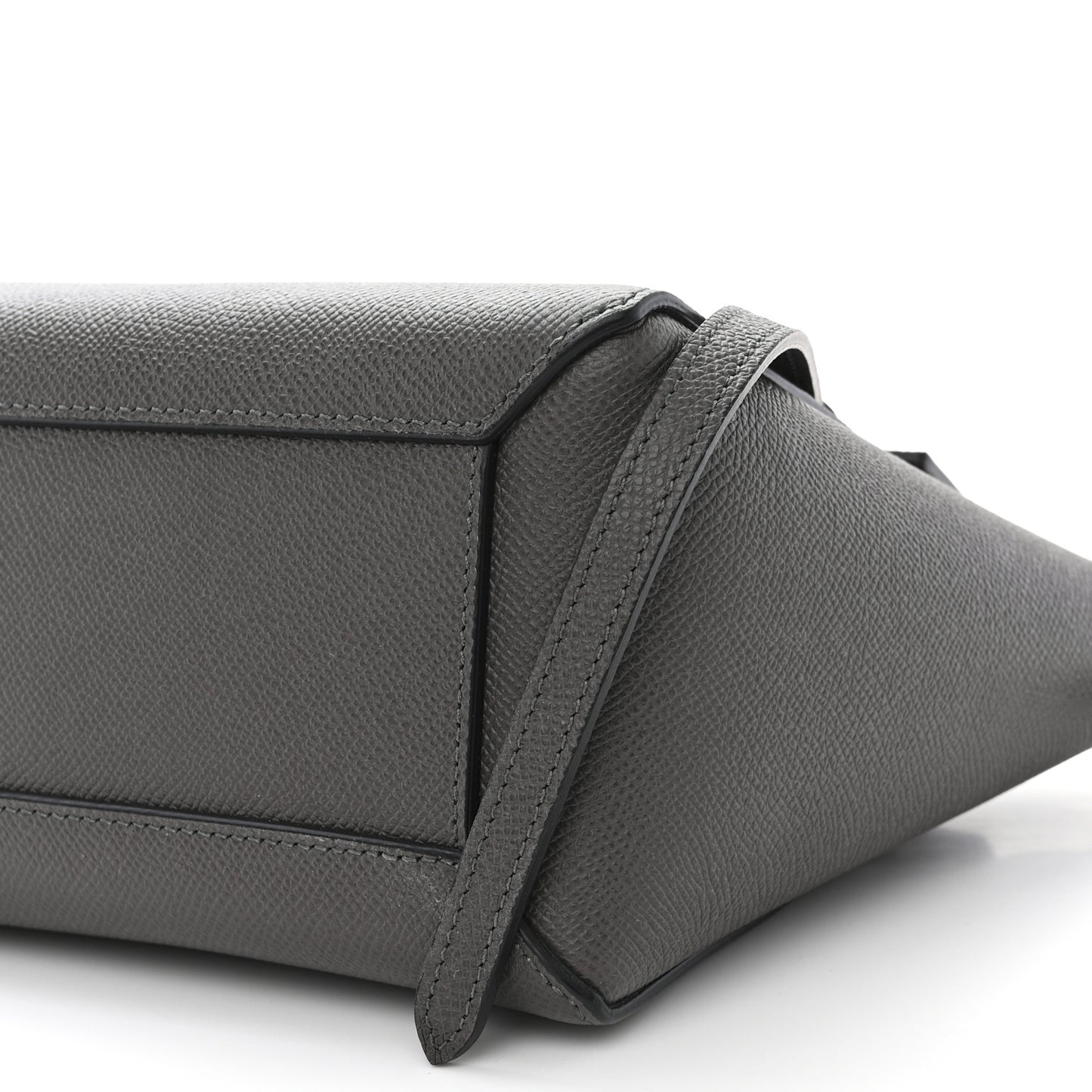 Grained Calfskin Nano Belt Bag Grey