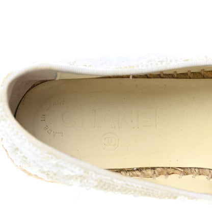 Chanel Patent Sequin CC Espadrilles 35 White 7 of 10