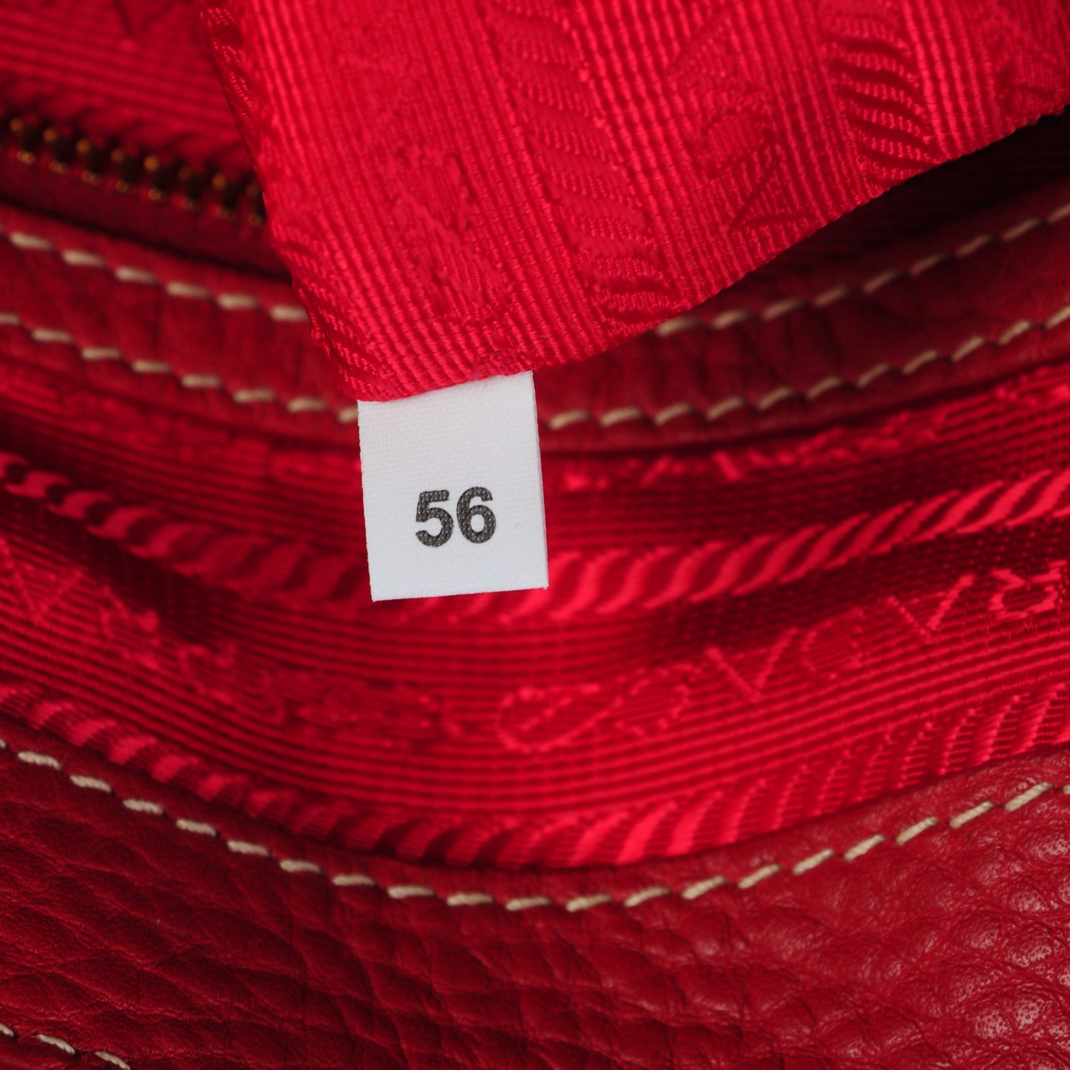 Prada Vitello Daino Top Handle Shoulder Bag Rosso 7 of 7