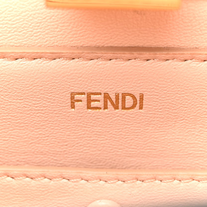 Fendi Vitello King Luxor Shiny Nappa Medium Peekaboo I SEE U East West Satchel Black Light Rose 6 of 12