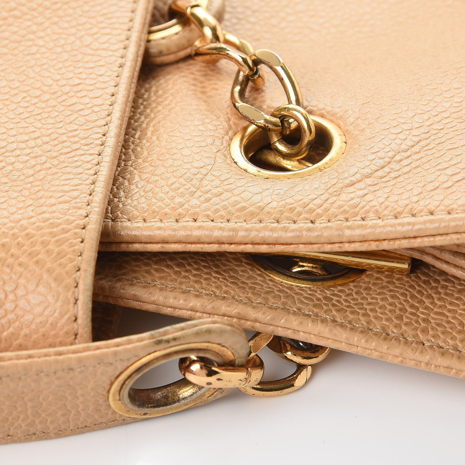 Chanel Caviar CC Shopper Tote Beige 16 of 19