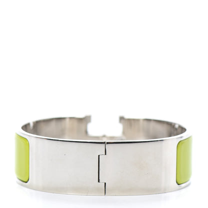 Hermes Enamel Wide Clic Clac H Bracelet GM Vert Anis 3 of 6