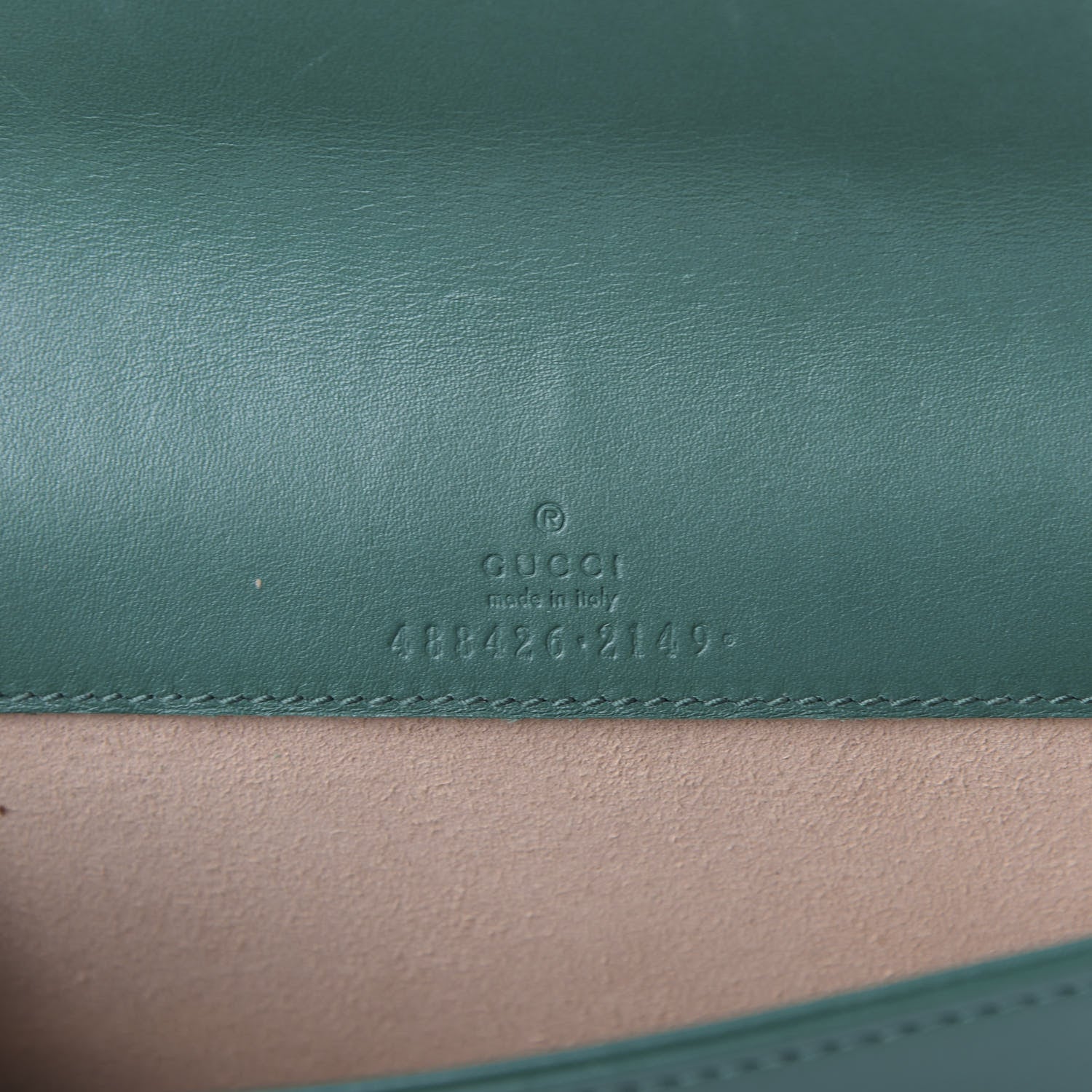 Gucci Calfskin Matelasse GG Marmont Mini Bag Emerald Green 8 of 9
