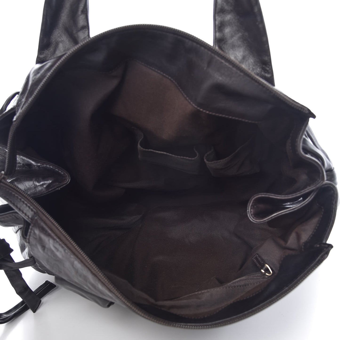 Calfskin Horsebit Embossed Large Hysteria Tote Chocolate