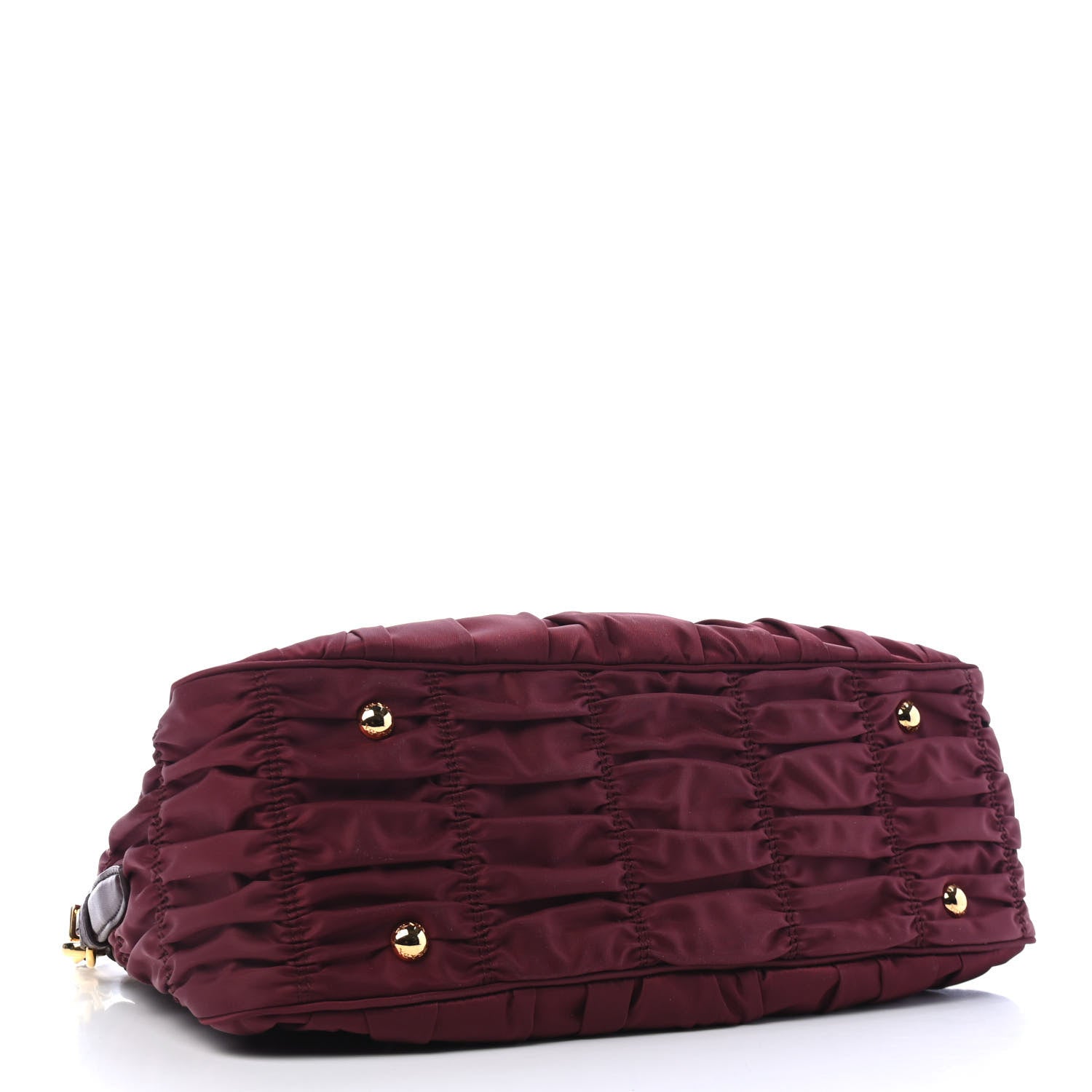 Prada Tessuto Nylon Nappa Gaufre Shopping Satchel Granato 3 of 4