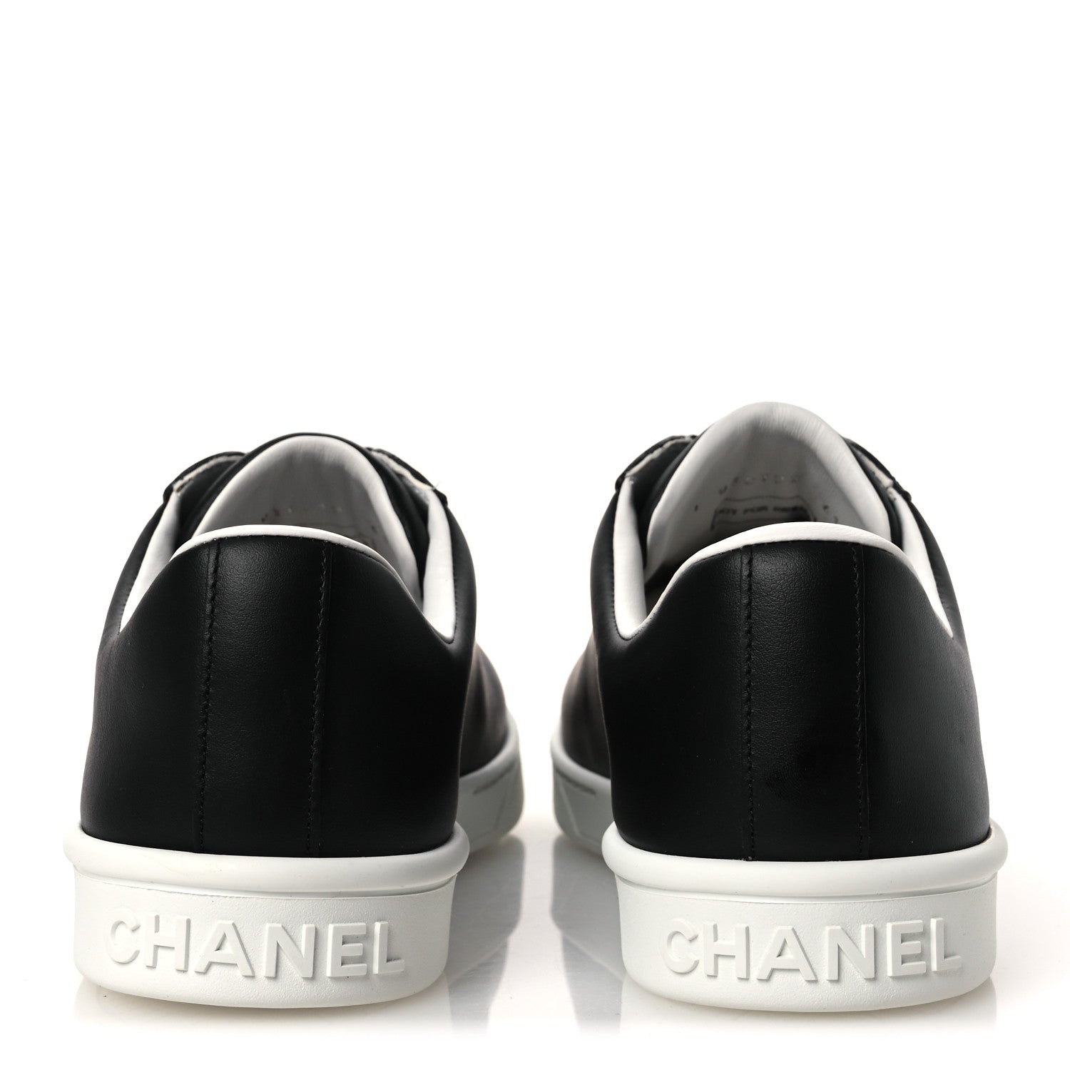 Chanel Calfskin CC Womens Uniform Sneakers 41 Black 6 of 11
