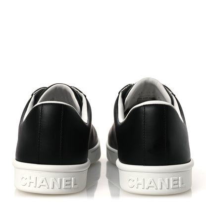 Chanel Calfskin CC Womens Uniform Sneakers 41 Black 6 of 11