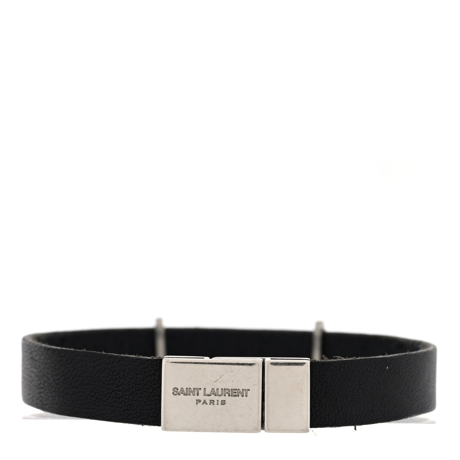 Saint Laurent Calfskin Opyum Bracelet Black 3 of 4