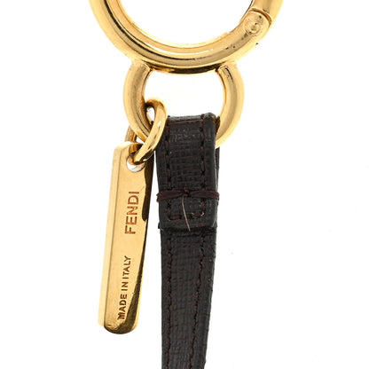 Fendi Fox Fur Vitello Elite Pom Pom Bag Charm Moro 3 of 3