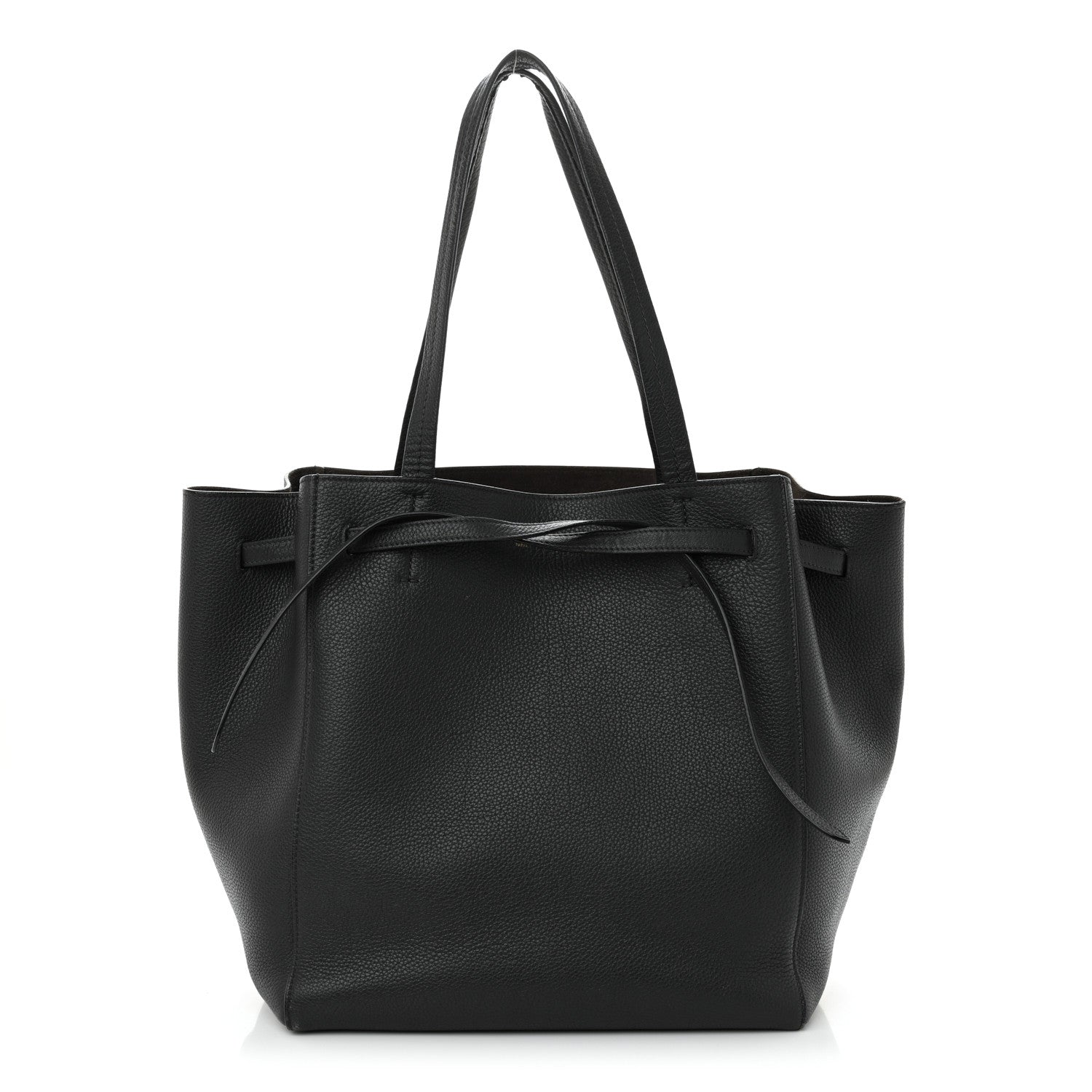 Celine Soft Grained Calfskin Small Belt Cabas Phantom Grey 1 of 14
