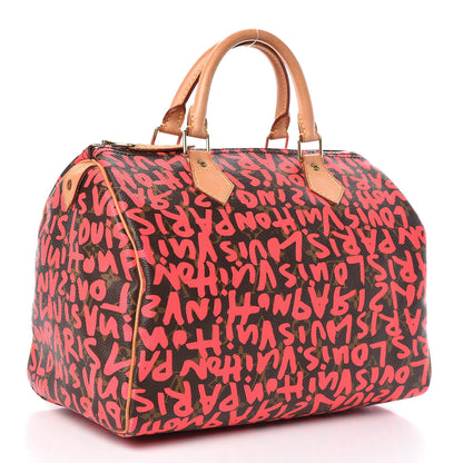 Louis Vuitton Monogram Graffiti Speedy 30 Fuchsia 3 of 13